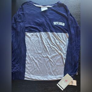 Women's Long Sleeve “North Carolina” Navy and Gray Top